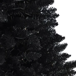 4ft. Black Artificial Halloween Tree in Urn, Orange LED Lights