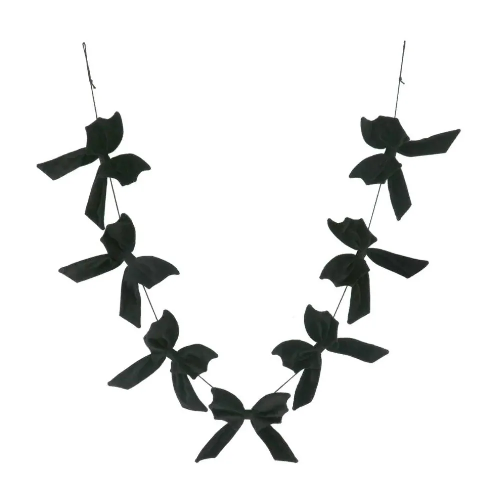 6ft. Black Bow Garland by Ashland®