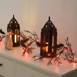 5.6ft. Black Branch & Bats LED Garland String Lights by Ashland®