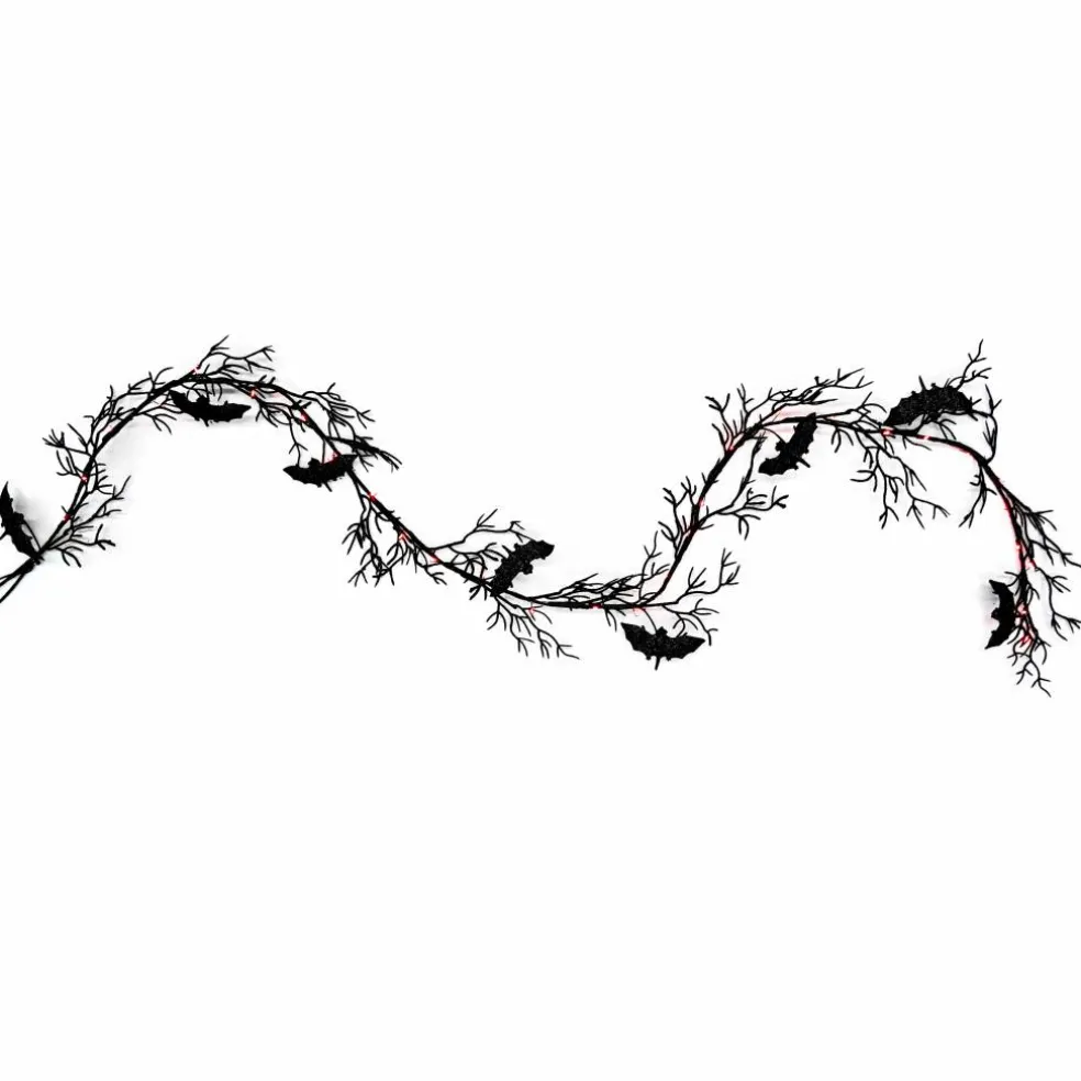 5.6ft. Black Branch & Bats LED Garland String Lights by Ashland®