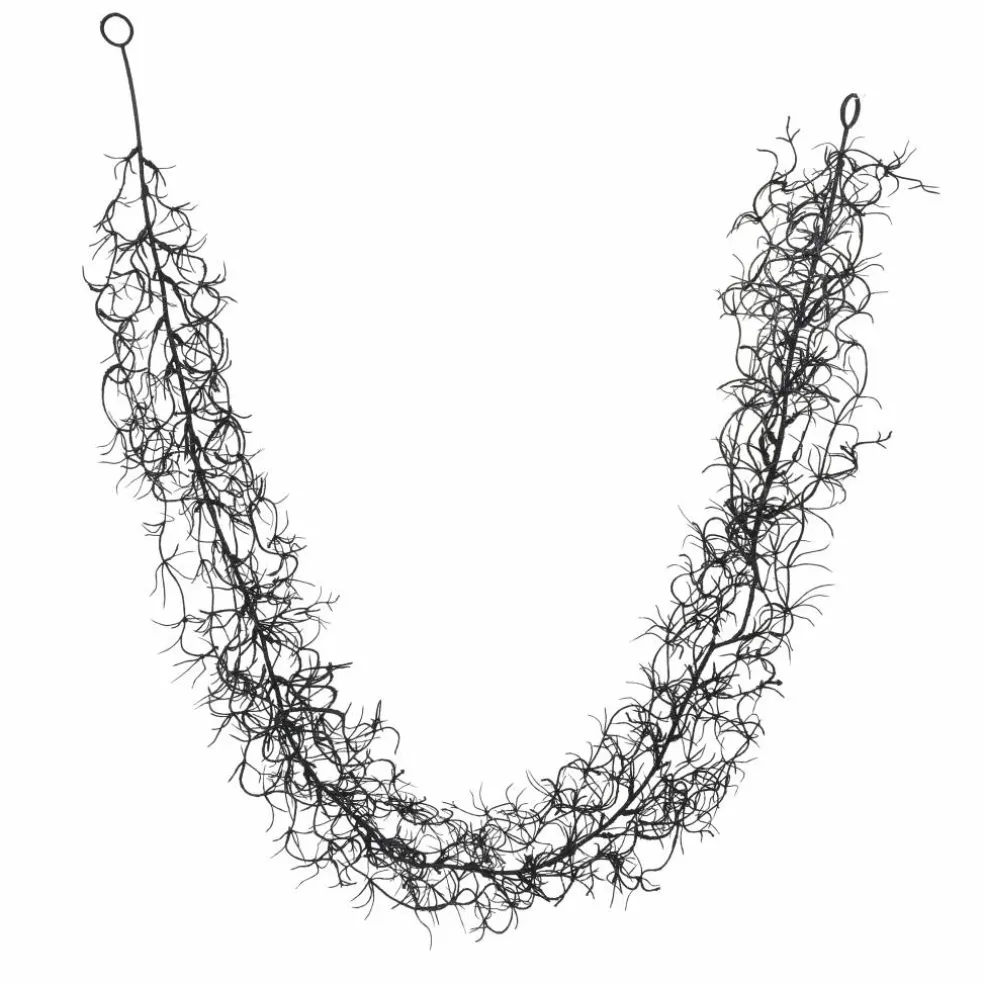 5ft. Black Glitter Spanish Moss Coiled Garland by Ashland®