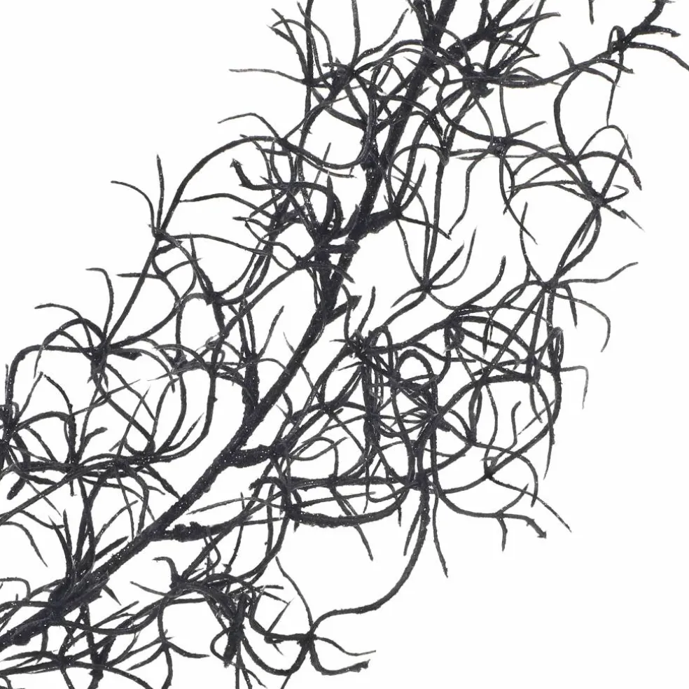 5ft. Black Glitter Spanish Moss Coiled Garland by Ashland®
