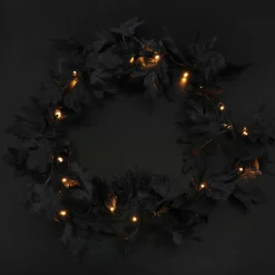 5.3ft. Black Leaf LED String Lights Garland by Ashland®