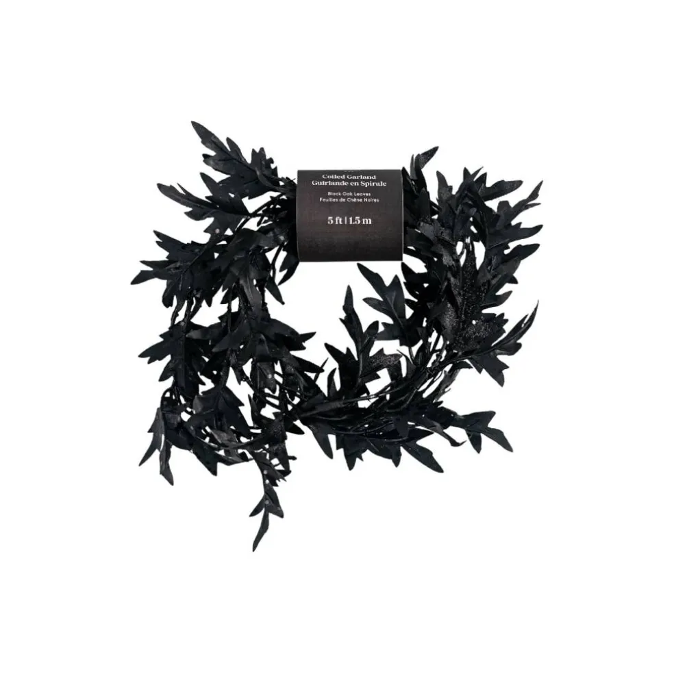 5ft. Black Oak Leaf Coiled Garland by Ashland®