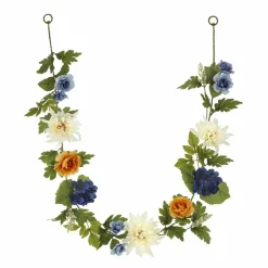 6ft. Blue, Cream & Orange Ranunculus & Dahlia Garland by Ashland®