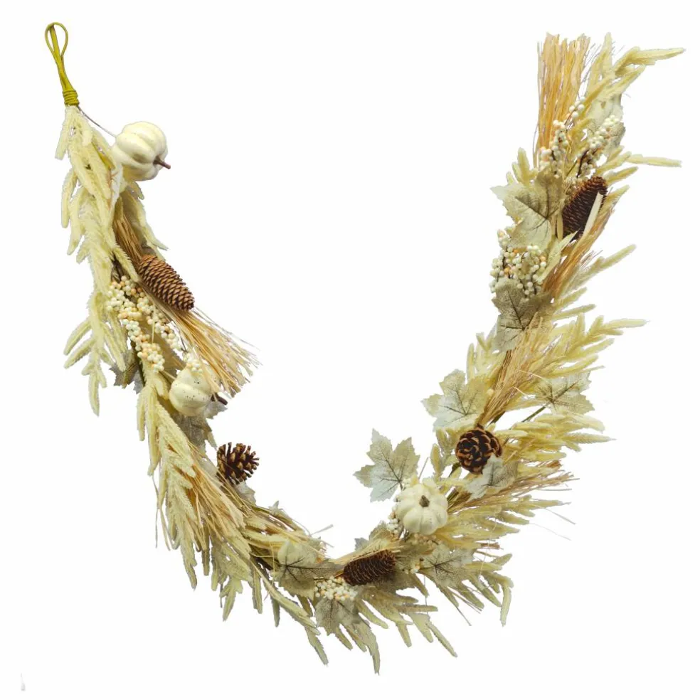 6ft Cream Pumpkin & Pinecone Garland by Ashland®