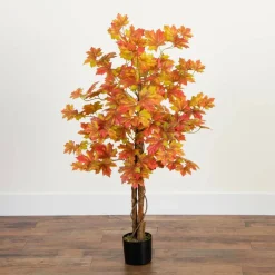 4ft. Deluxe Potted Artificial Autumn Maple Tree