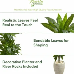4ft. Dracaena Plant in Sand Colored Planter
