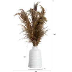 2.5ft. Dried Natural Pampas Arrangement in Ceramic Vase
