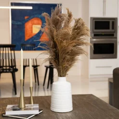 2.5ft. Dried Natural Pampas Arrangement in Ceramic Vase