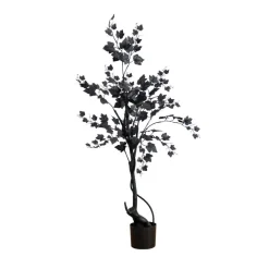 4ft. Halloween Black Maple Artificial Potted Tree