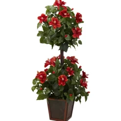 3ft. Hibiscus Topiary Plant in Decorative Planter