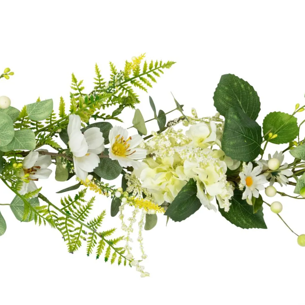 5ft. Hydrangea & Eucalyptus Artificial Floral Spring Garland