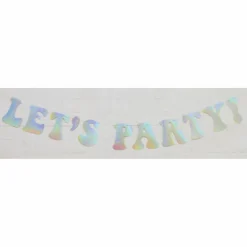 6ft. Iridescent Let's Party Banner by Celebrate It™
