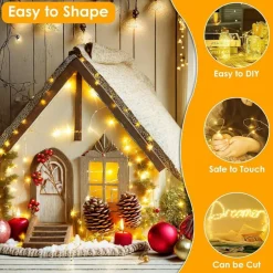 66Ft 200LED Fairy Lights Plug in with Remote, Waterproof String Lights Outdoor & Indoor 8 Modes with Timer, LED Twinkle Lights for Girl's Room Garden Patio Halloween Christmas Decorations (Warm White)