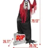 7 FT Lighted LED Singer Reaper Activated Halloween Animatronic