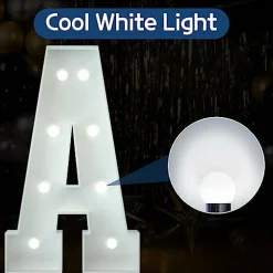 3FT Marquee Light Up Letters, Cool White Light Up Letters A, Large Marquee Letters for Party Decorations, Marry Me Light Up Letters, Baby Marquee Letters for Decor, Wedding Decor
