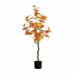 4ft. Orange Autumn Maple Artificial Potted Tree