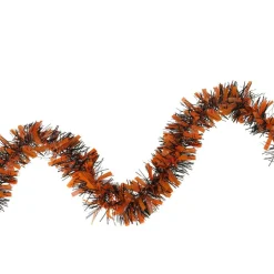 50ft. Orange & Black Halloween Tinsel Garland