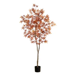 6ft. Orange Japanese Maple Artificial Potted Tree