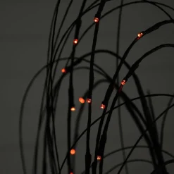 4ft. Orange & Purple LED Pre-Lit Halloween Black Willow Artificial Fall Tree