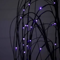 5ft. Orange & Purple LED Pre-Lit Halloween Black Willow Artificial Fall Tree