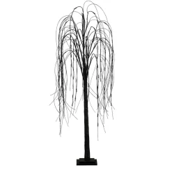 5ft. Orange & Purple LED Pre-Lit Halloween Black Willow Artificial Fall Tree