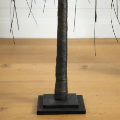5ft. Orange & Purple LED Pre-Lit Halloween Black Willow Artificial Fall Tree