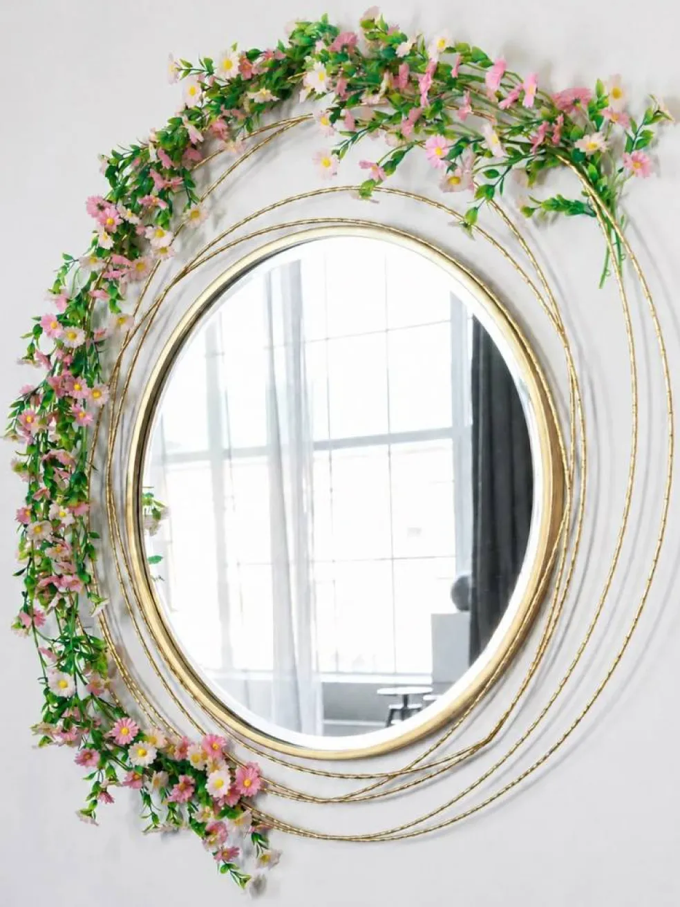 13ft Outdoor & Indoor Artificial Pink Daisy Flower Garlands, 2 Pack for Wedding & Home Decor