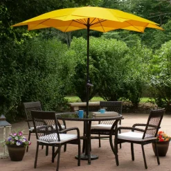 8.85ft. Outdoor Patio Lotus Umbrella