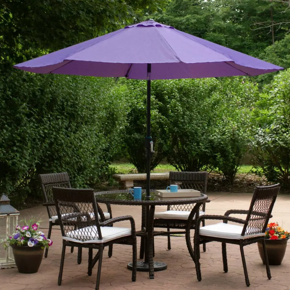 9ft. Outdoor Patio Market Umbrella with Hand Crank & Tilt