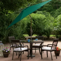 9ft. Outdoor Patio Market Umbrella with Hand Crank & Tilt