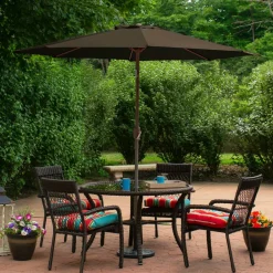 9ft. Outdoor Patio Market Umbrella with Hand Crank & Tilt