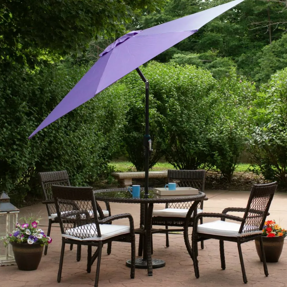 9ft. Outdoor Patio Market Umbrella with Hand Crank & Tilt