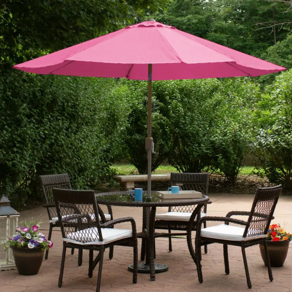 9ft. Outdoor Patio Market Umbrella with Hand Crank & Tilt