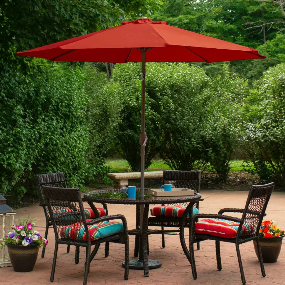 9ft. Outdoor Patio Market Umbrella with Hand Crank & Tilt