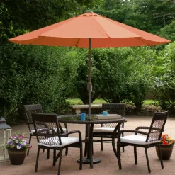 9ft. Outdoor Patio Market Umbrella with Hand Crank & Tilt
