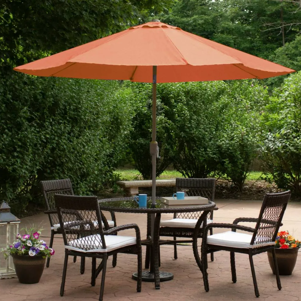 9ft. Outdoor Patio Market Umbrella with Hand Crank & Tilt