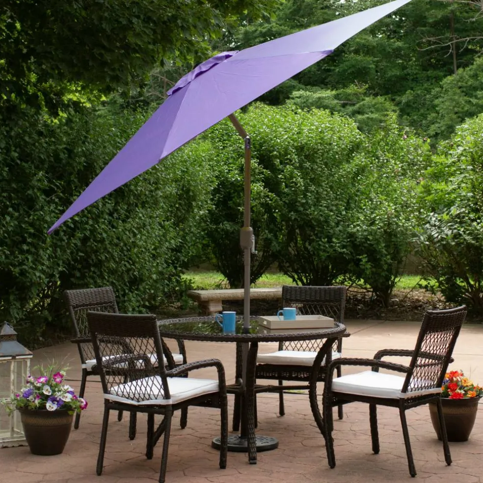 9ft. Outdoor Patio Market Umbrella with Hand Crank & Tilt