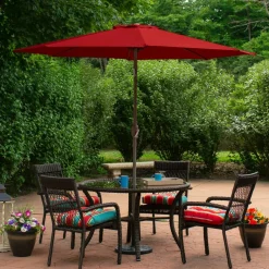 9ft. Outdoor Patio Market Umbrella with Hand Crank & Tilt