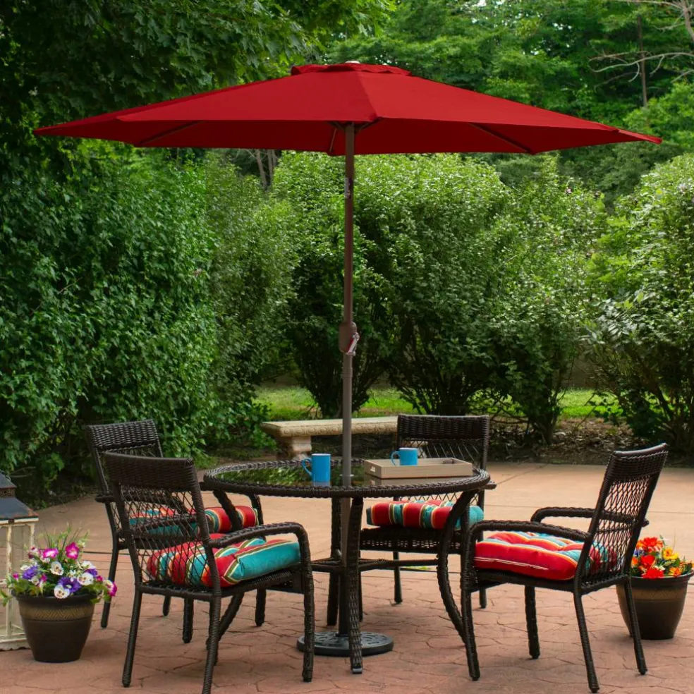 9ft. Outdoor Patio Market Umbrella with Hand Crank & Tilt