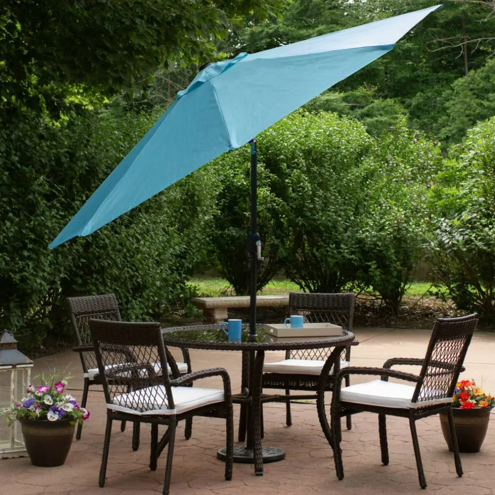 9ft. Outdoor Patio Market Umbrella with Hand Crank & Tilt