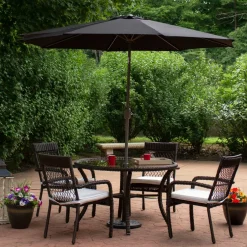 9ft. Outdoor Patio Market Umbrella with Hand Crank & Tilt
