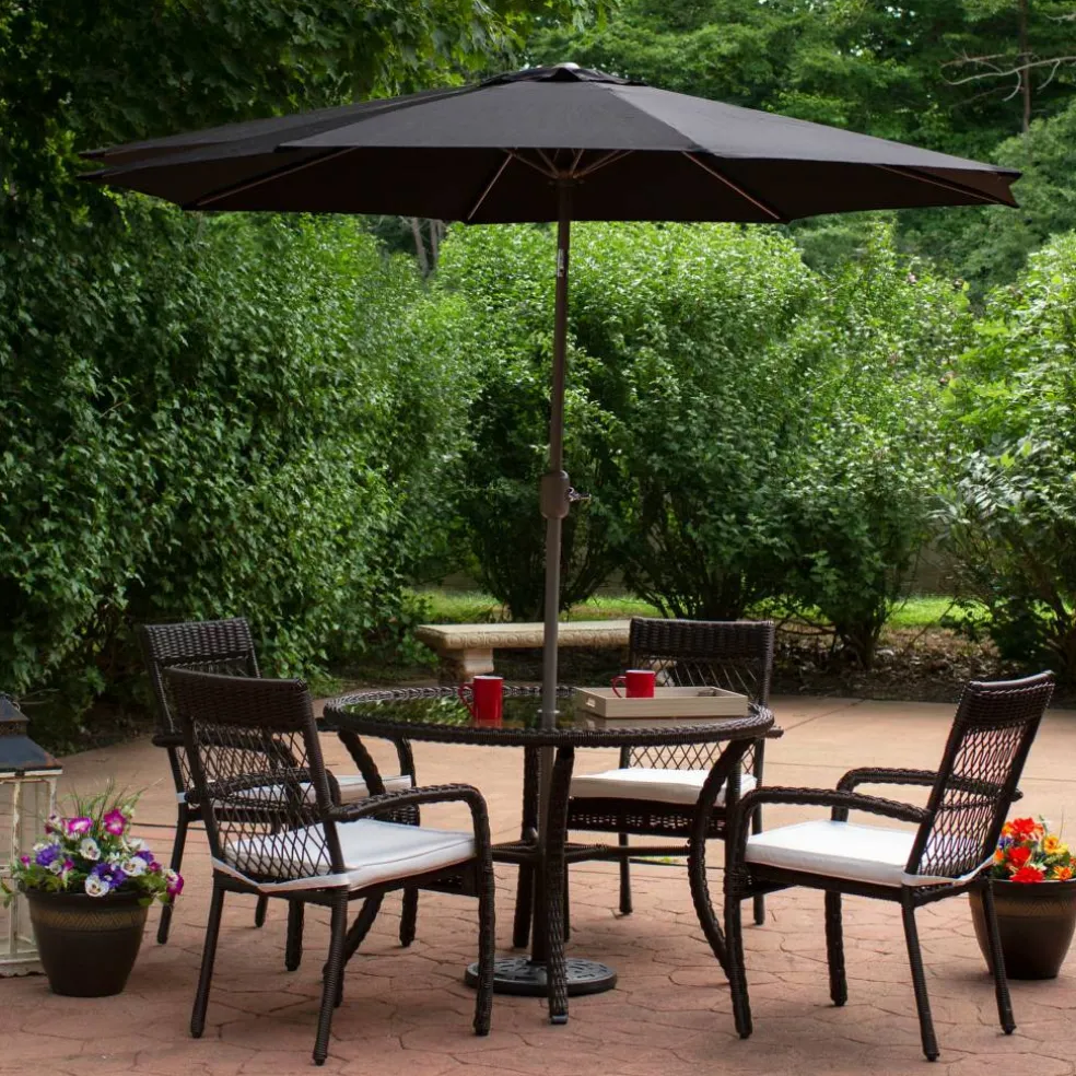 9ft. Outdoor Patio Market Umbrella with Hand Crank & Tilt