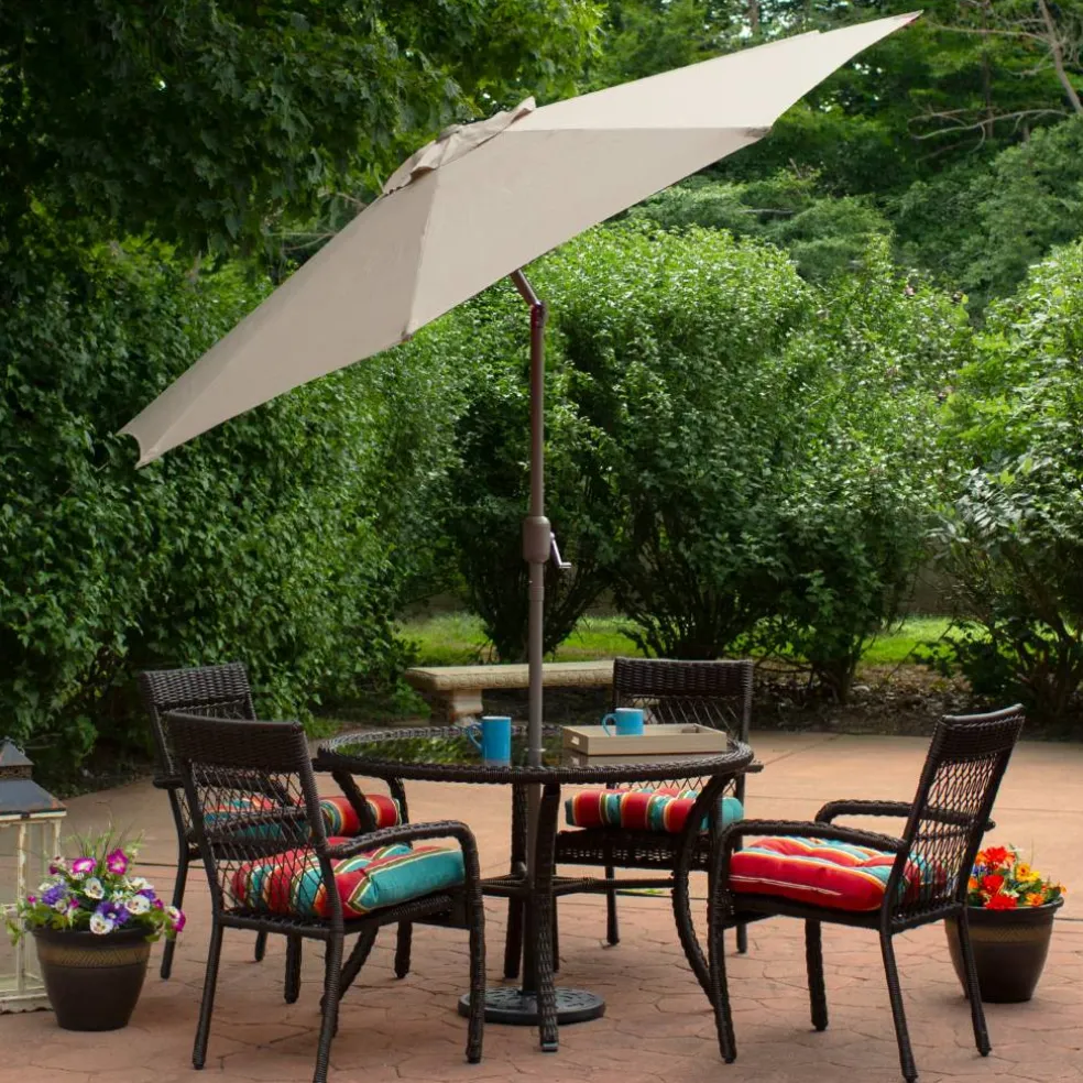 9ft. Outdoor Patio Market Umbrella with Hand Crank & Tilt