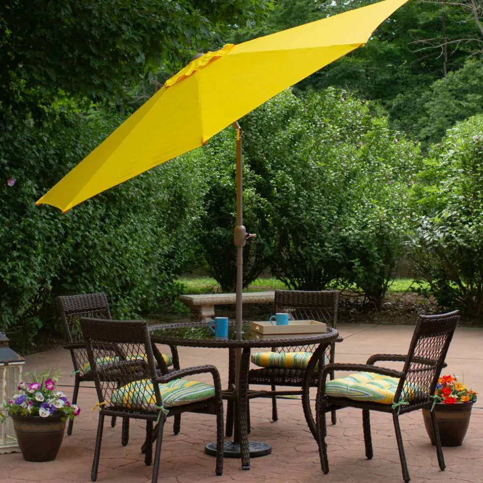 9ft. Outdoor Patio Market Umbrella with Hand Crank & Tilt