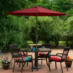 9ft. Outdoor Patio Market Umbrella with Hand Crank & Tilt