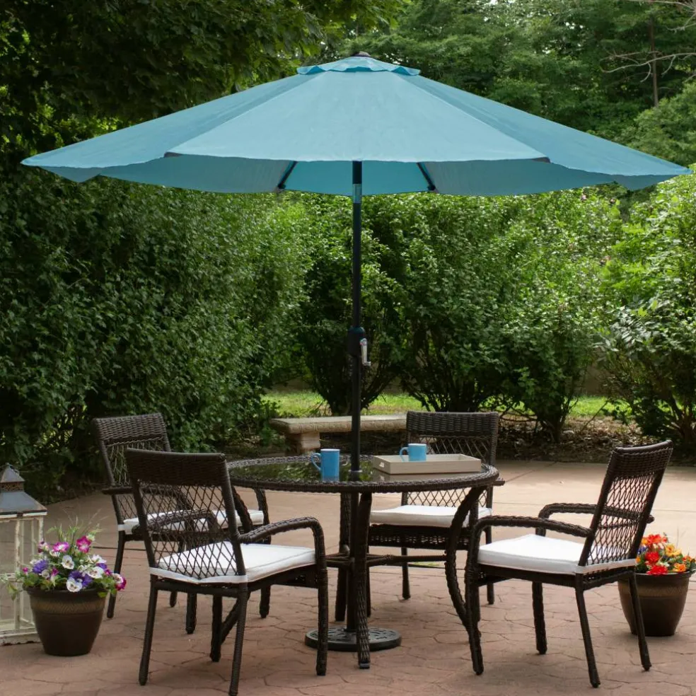 9ft. Outdoor Patio Market Umbrella with Hand Crank & Tilt