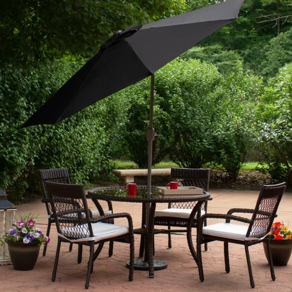 9ft. Outdoor Patio Market Umbrella with Hand Crank & Tilt