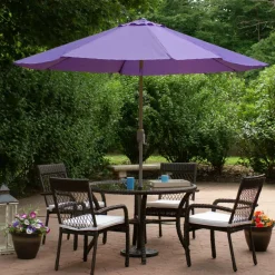 9ft. Outdoor Patio Market Umbrella with Hand Crank & Tilt